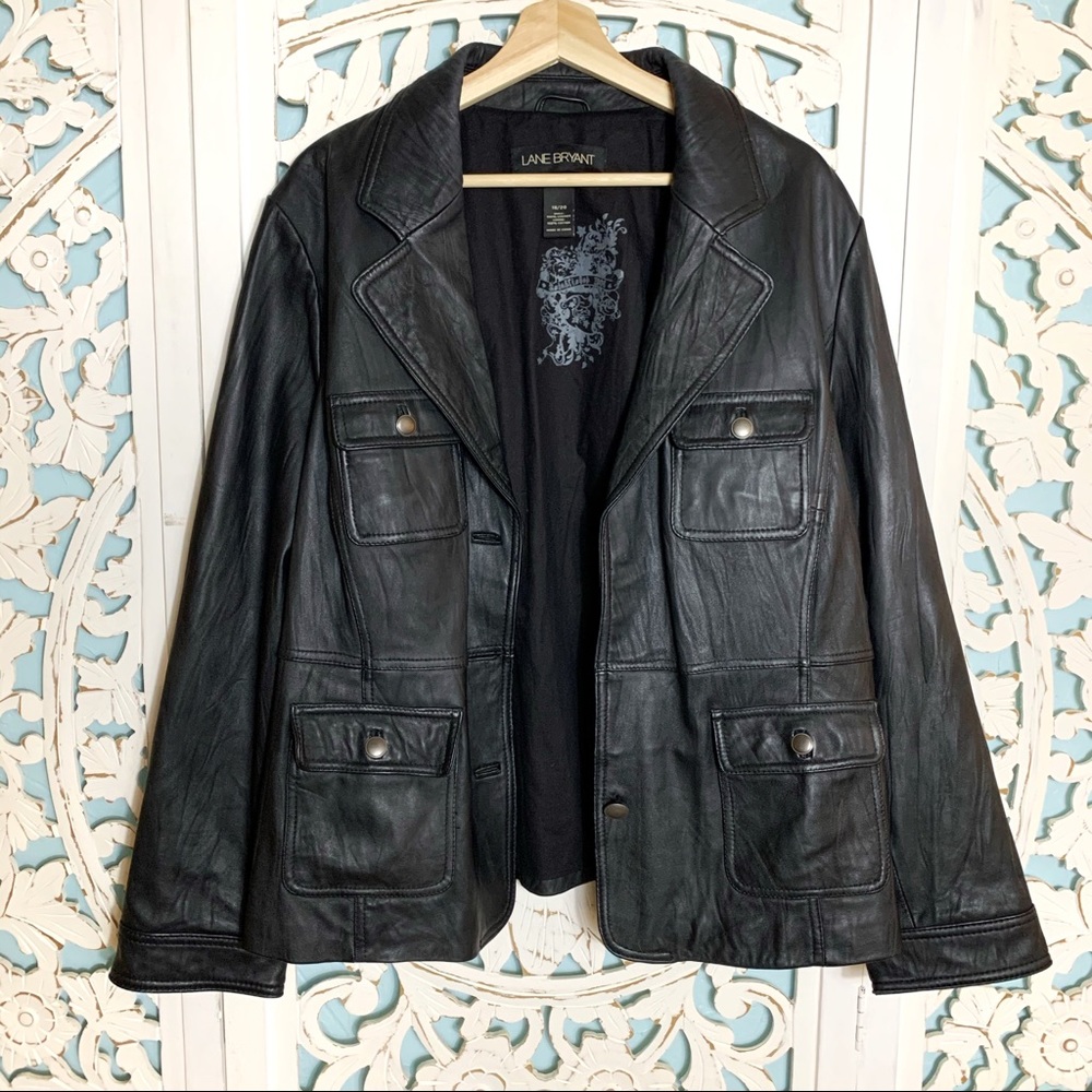 Lane Bryant Black Leather Jacket
